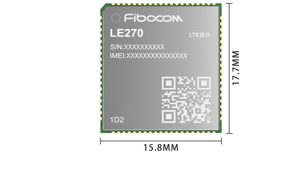 LTE Cat 1模组 LE270-CN尺寸图.png